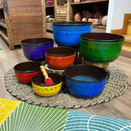 Large Chakra Set of Seven Singing Bowls (19.5-35cm) – view 5