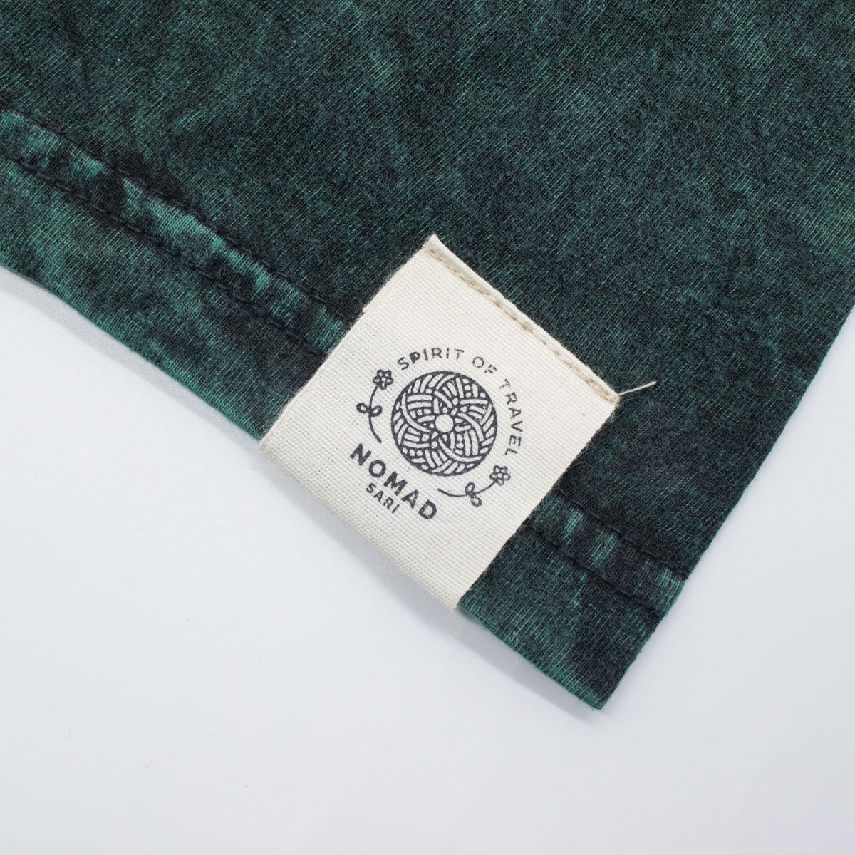 Nomad Sari Stonewashed T-Shirt - Tree of Life - Green - Small – view 3