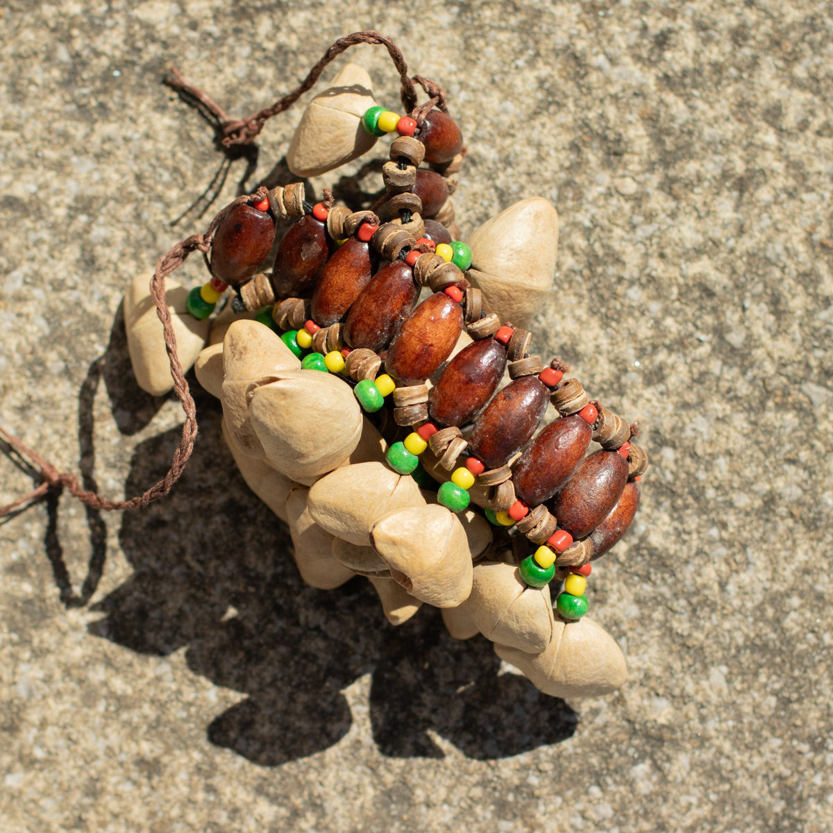 Kenari Shell Ankle Shaker with Wooden Beads - 20 Shells – view 4