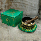 Green Tara Singing Bowl Set - 13cm Brass – view 2