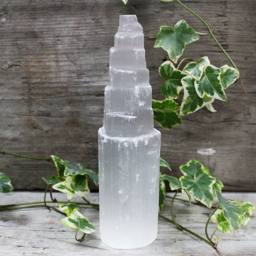 Natural Selenite Tower - 20 cm – view 2