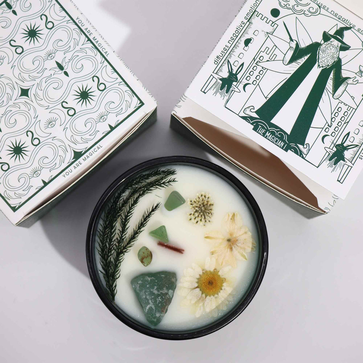 Hop Hare Crystal Magic Candle - The Magician, Jade – view 2