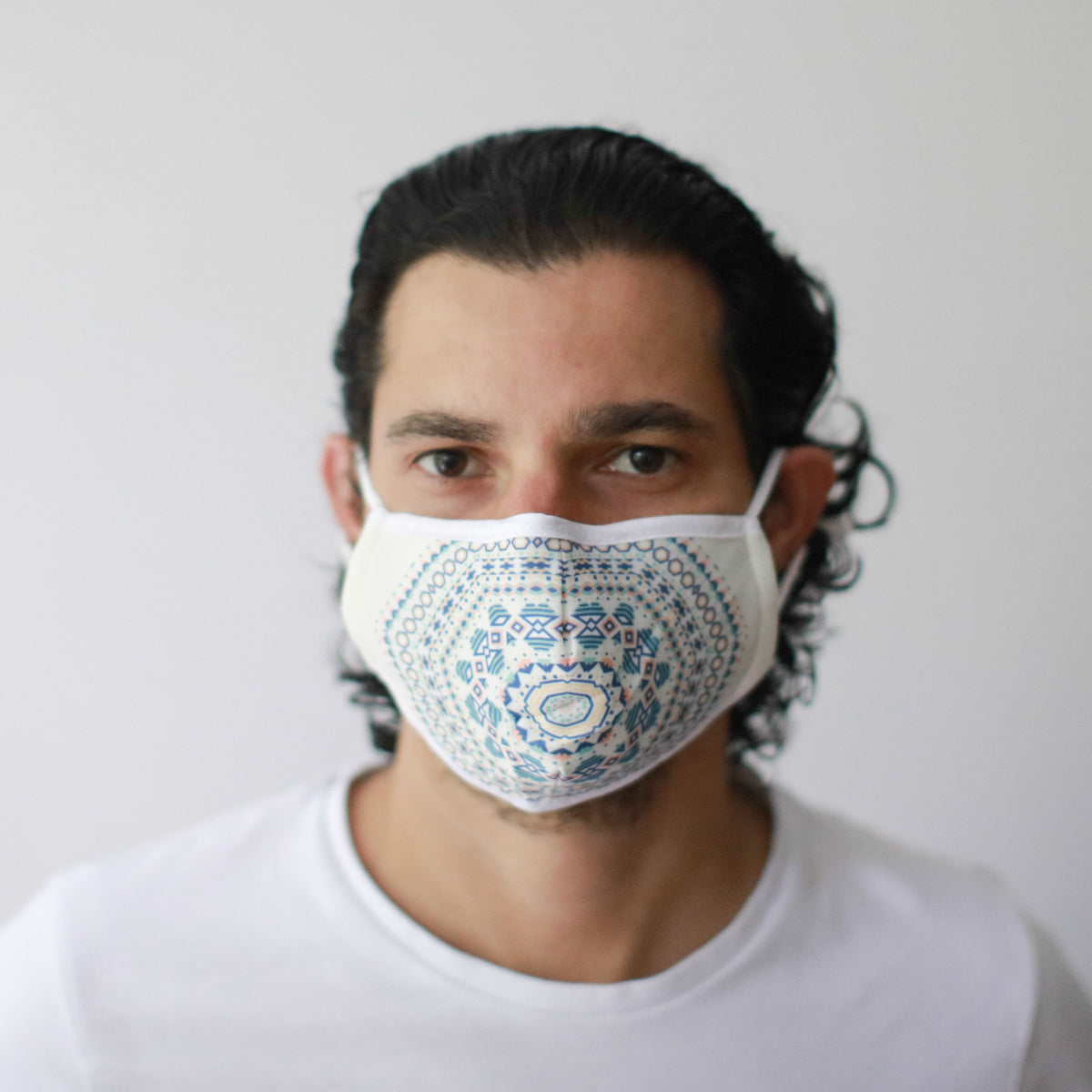 Reusable Fabric Face Covering for Adults, Aztec Tribal Print – view 6