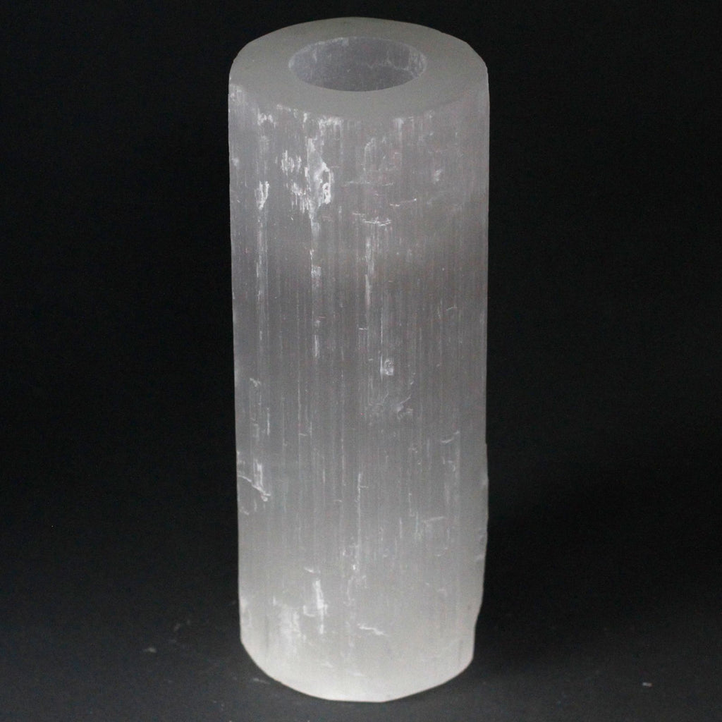 Selenite Cylinder Candle Holder - 20 cm – view 4