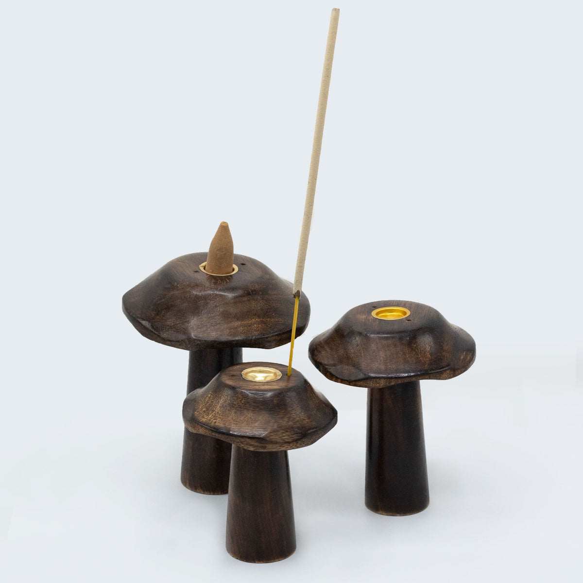 Set of 3 Mushroom Incense Cone Holders 13-11 cm – view 5