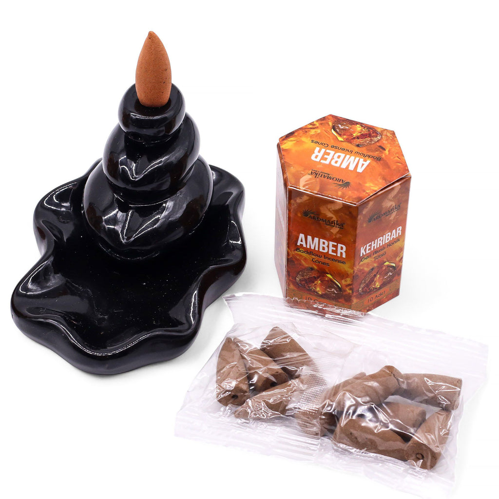 Aromatika Amber Backflow Incense Cones Pack of 10 – view 5