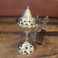 Large Brass Cone Incense Burner with Handle