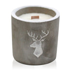 Concrete Wooden Wick Candle - Whiskey & Woodsmoke – view 2
