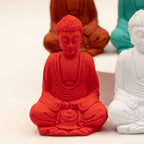 Matt Mini Buddha Statues - Assorted Colours, Set of 6 – view 5