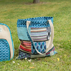 Patchwork Kathmandu Tote Bag - Dhaka Design (37x38cm) – view 10