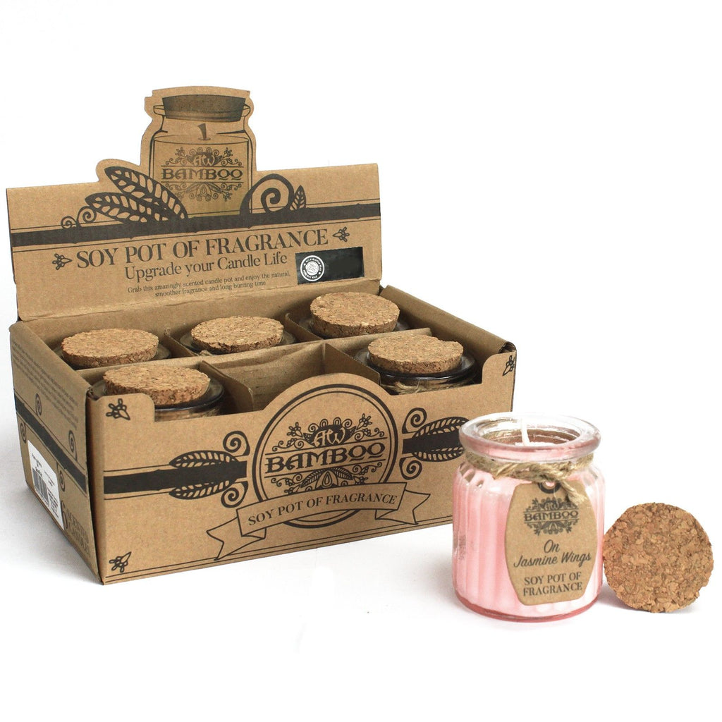 On Jasmine Wings Soy Wax Pot Candle in Glass Jar – view 4