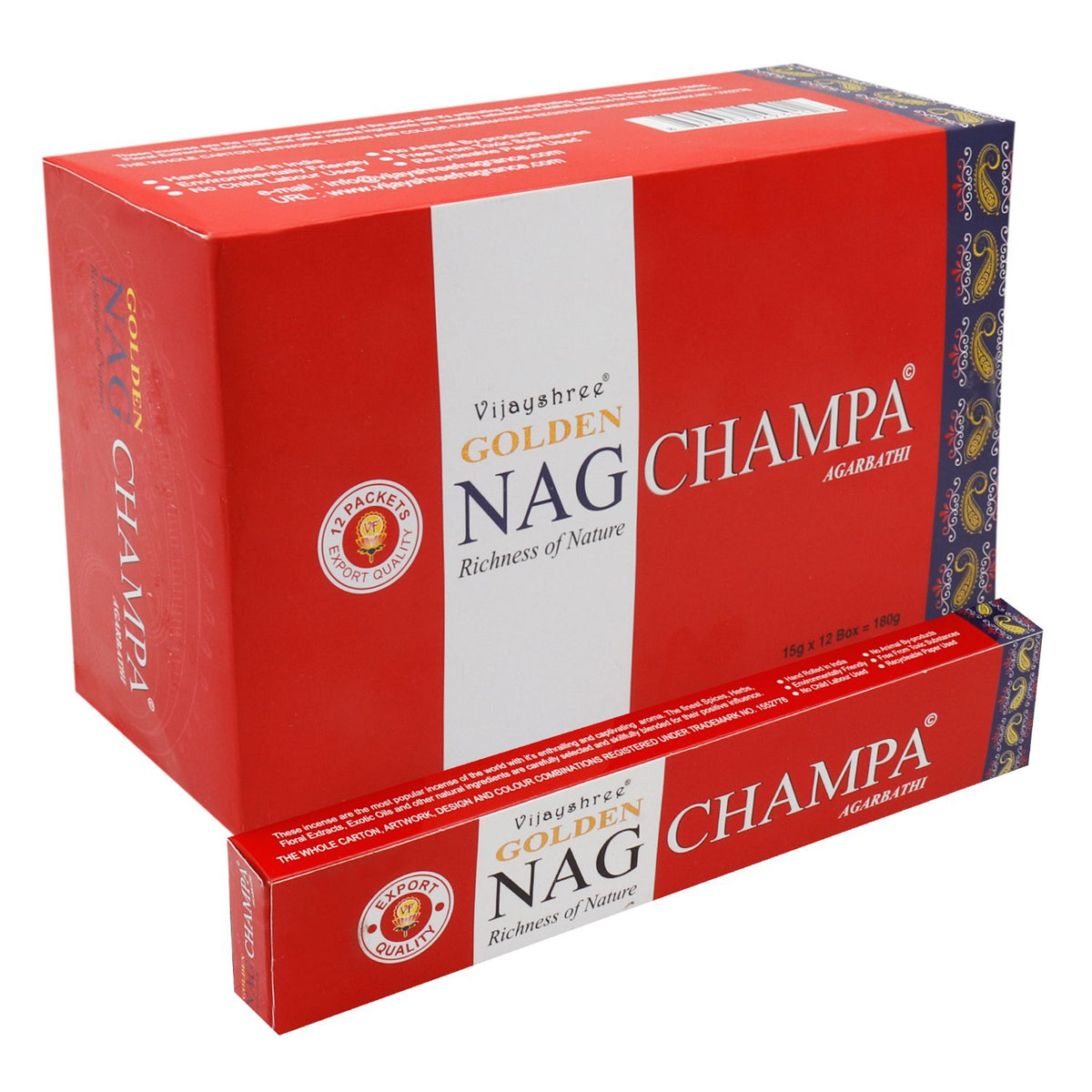 Golden Nag Champa Incense Sticks 15g Pack