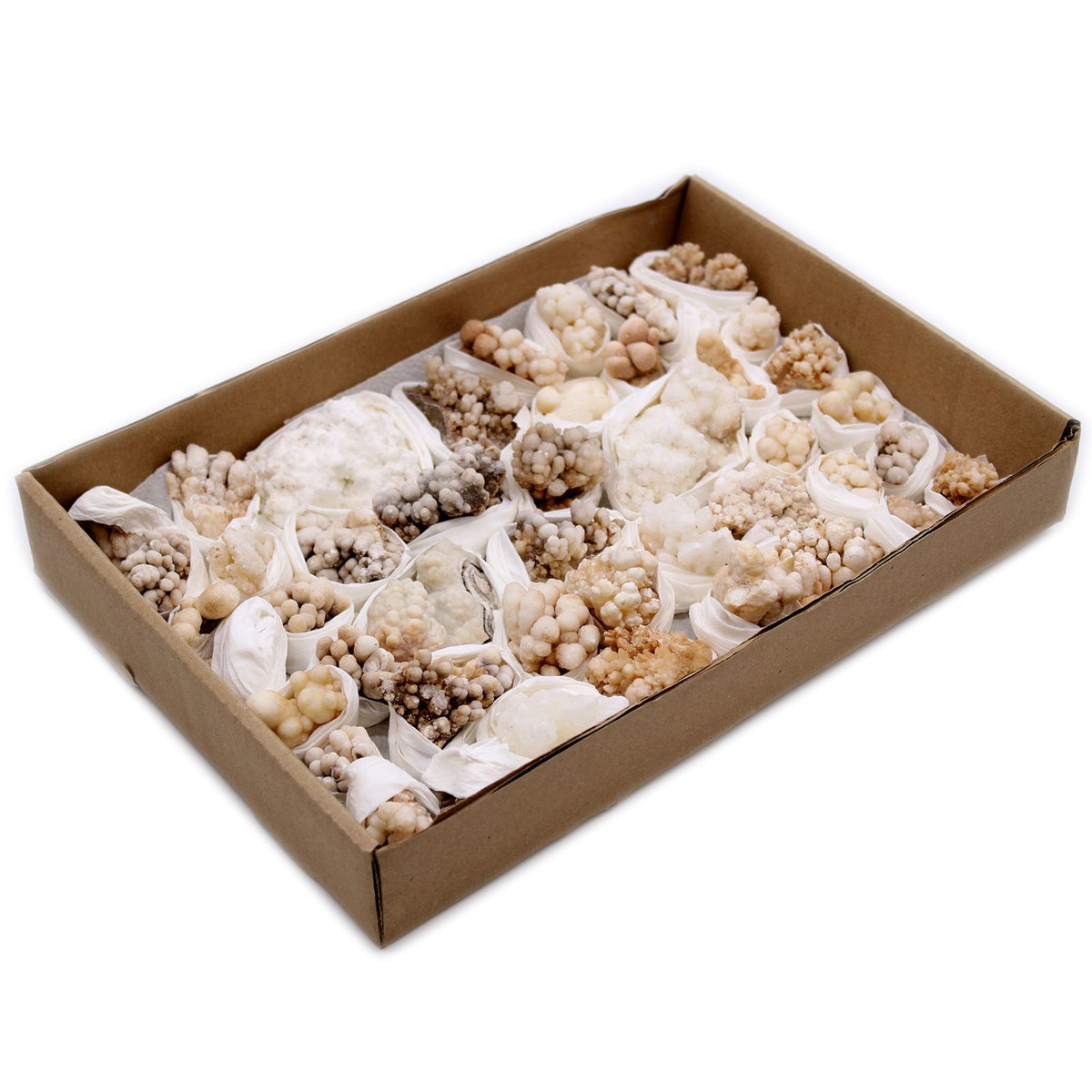 Flower Calcite Mineral Specimen Tray, Approx 20 Pieces – view 9