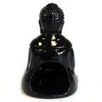 Sitting Buddha Ceramic Oil Burner - Black – view 4