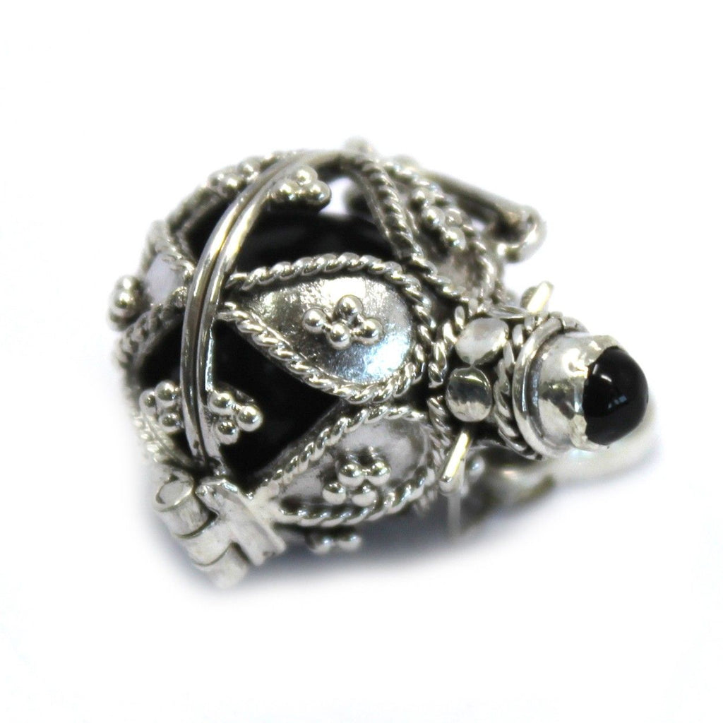Silver Angel Bell Necklace - Darkness - 16mm – view 2