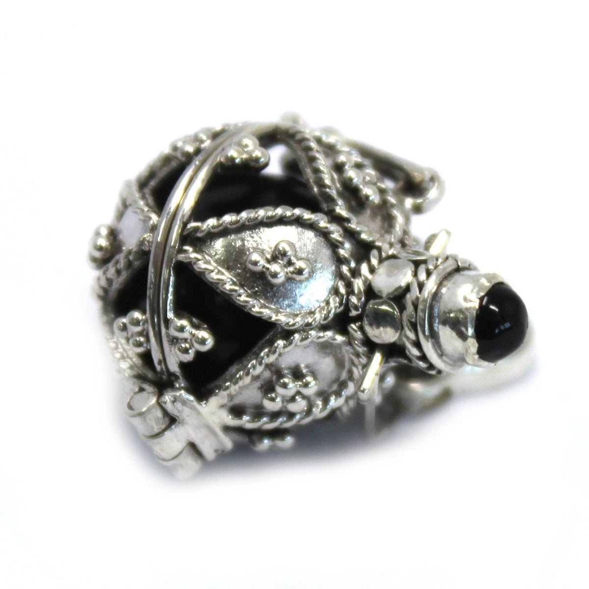 Silver Angel Bell Necklace - Darkness - 16mm – view 2