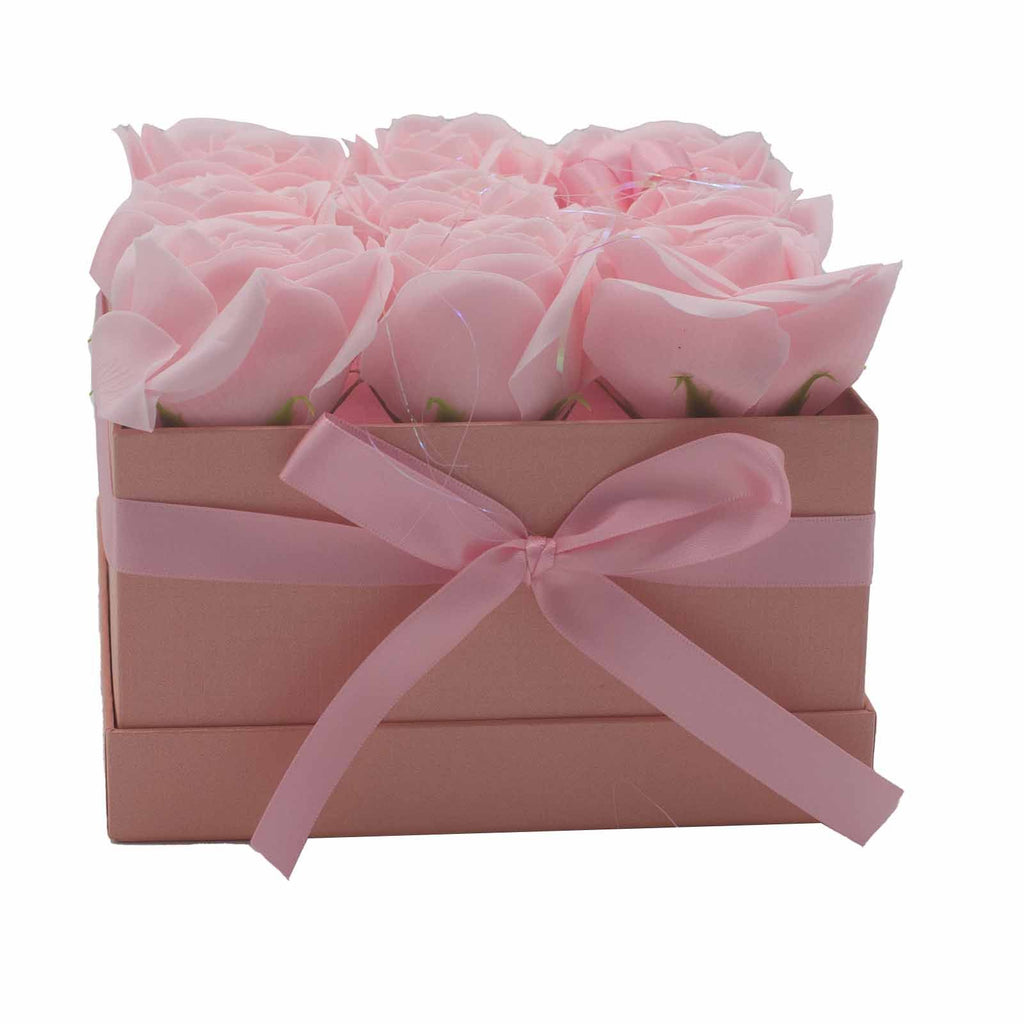 9 Pink Soap Roses Square Gift Box – view 10