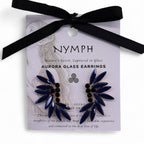 Nymph Royal Blue Fairies Vintage Glass Earrings – view 4