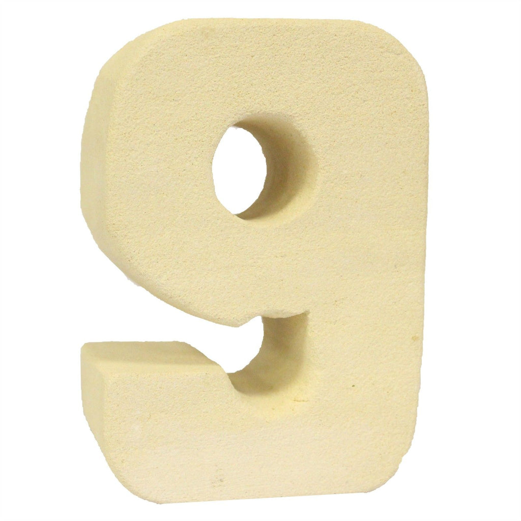Number 9 Sandstone Candle Holder