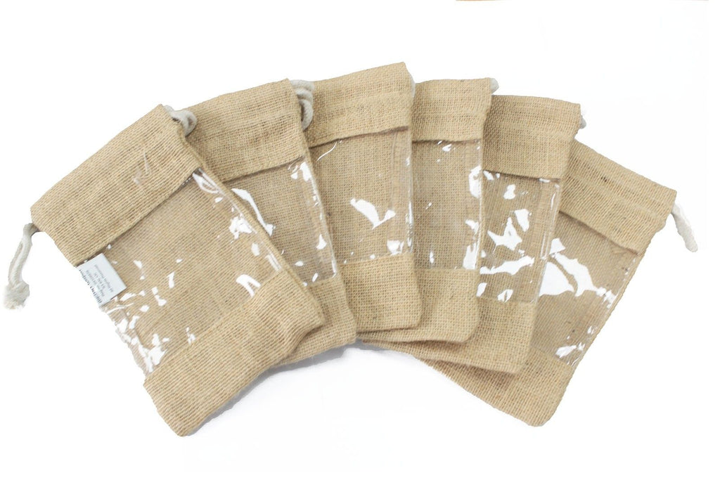 Medium Jute Window Bag 20x12cm