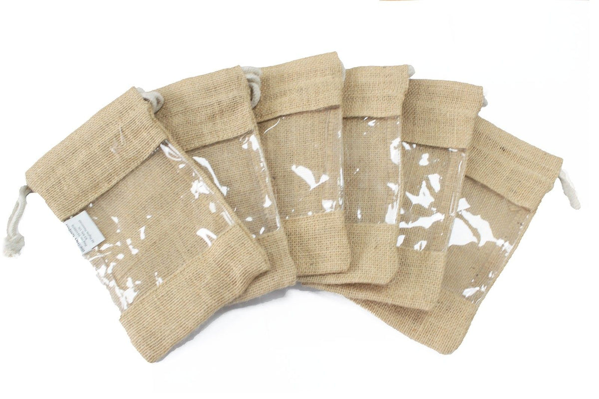 Medium Jute Window Bag 20x12cm