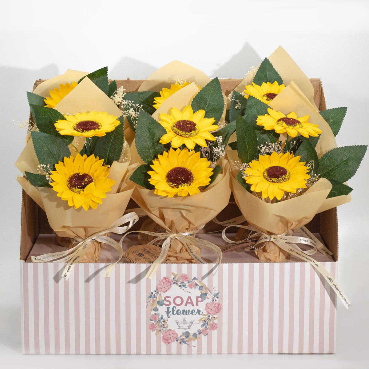 Two Sunflower Soap Flower Bouquet – view 4
