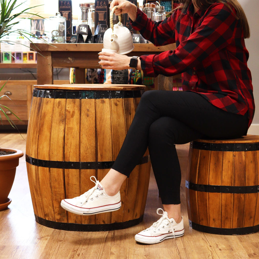 Beer Barrel Stool 38x32cm - Natural – view 5