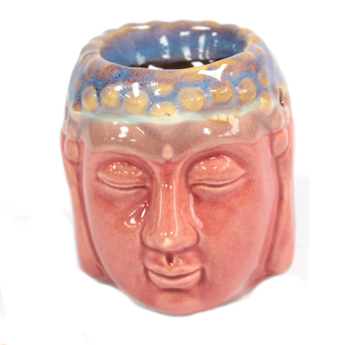 Classic Buddha Ceramic Oil Burner - Rose & Teal – view 3