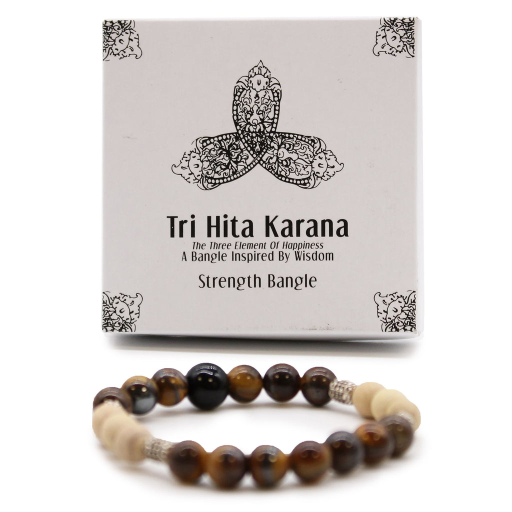 Tri Hita Karana Bangle - Strength, Bali Beaded Bracelet – view 2