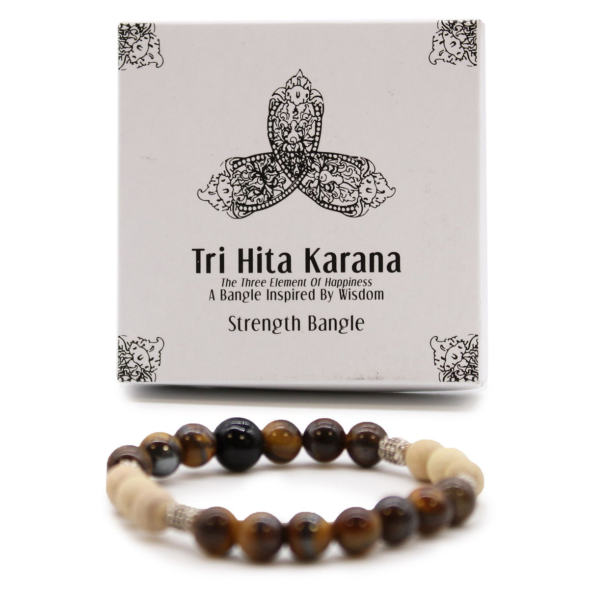 Tri Hita Karana Bangle - Strength, Bali Beaded Bracelet – view 2