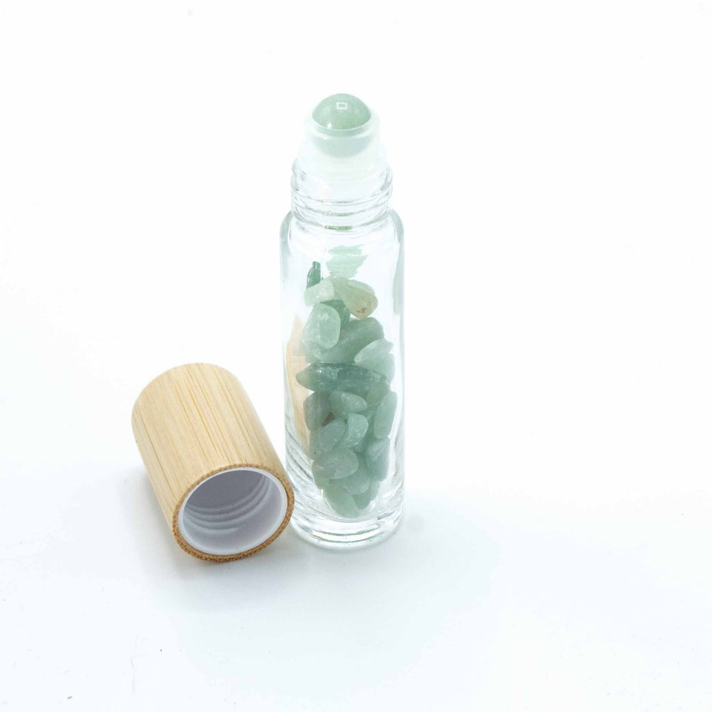 Aventurine Roller Bottle with Wooden Cap, 5ml, 8.8cm – view 4