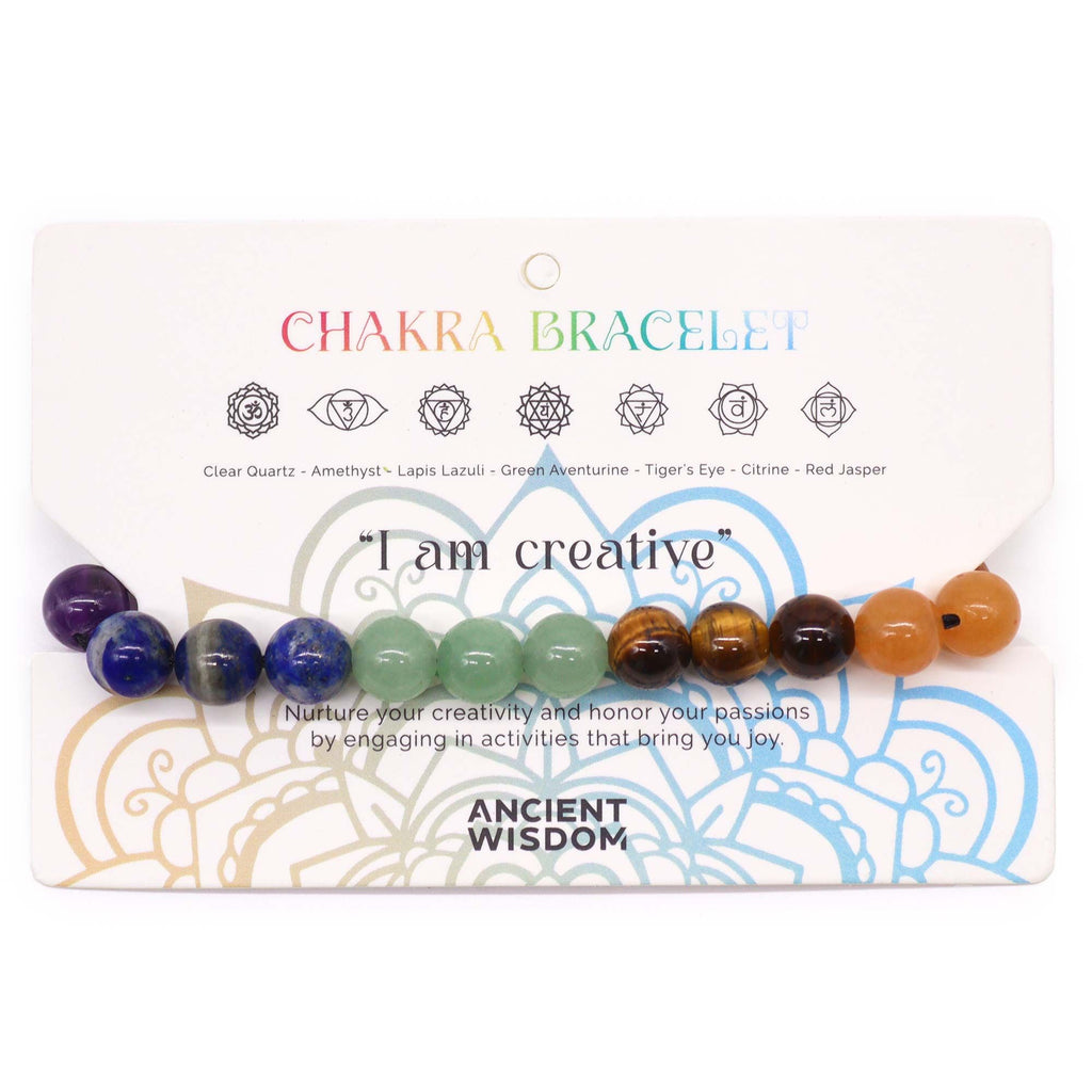 Chakra Gemstone String Bracelet - 21 Stones – view 2