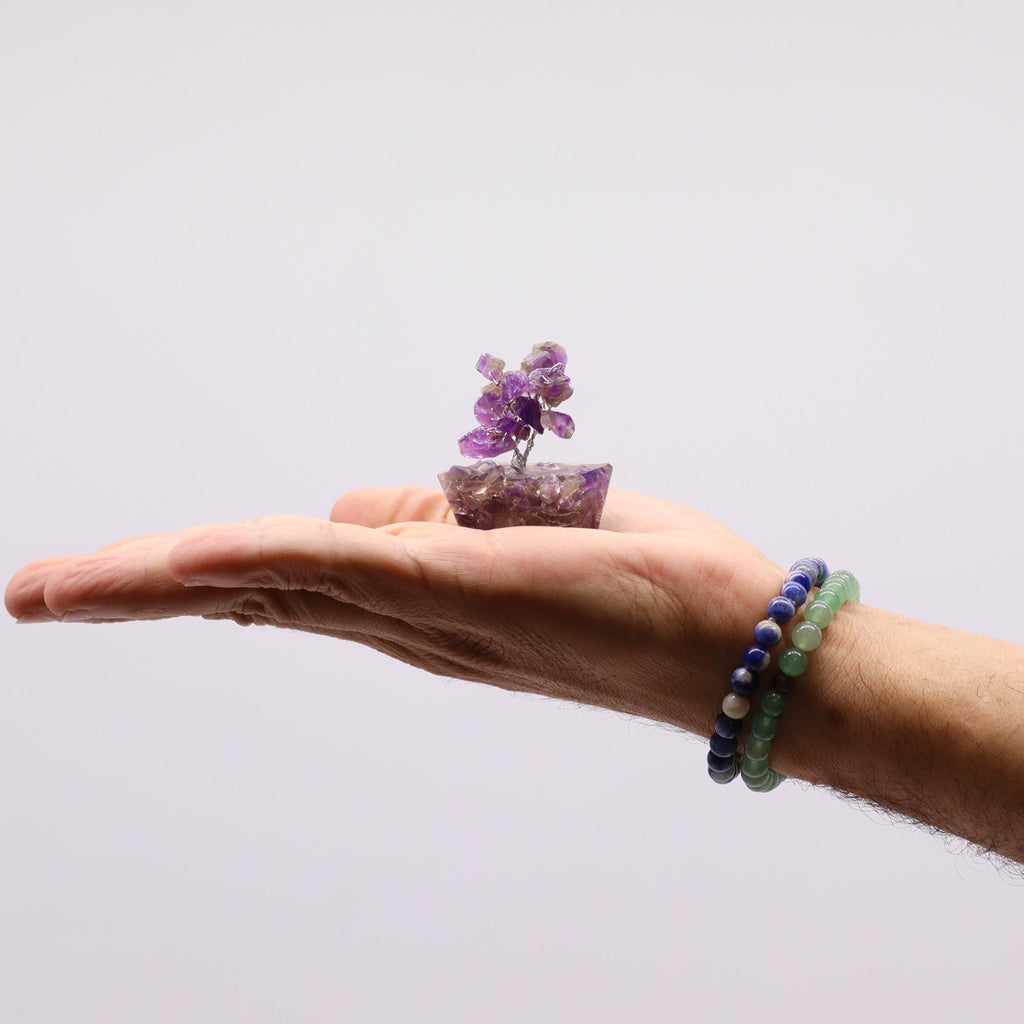 Mini Gemstone Tree on Orgonite Base, Amethyst – view 4
