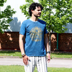 Nomad Sari Stonewashed T-Shirt - Hamsa - Blue - Medium – view 5