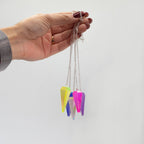 Six Sided Aurora Pendulum in Angel White - 4cm