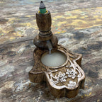 Small Mango Wood Backflow Burner - Hamsa – view 7