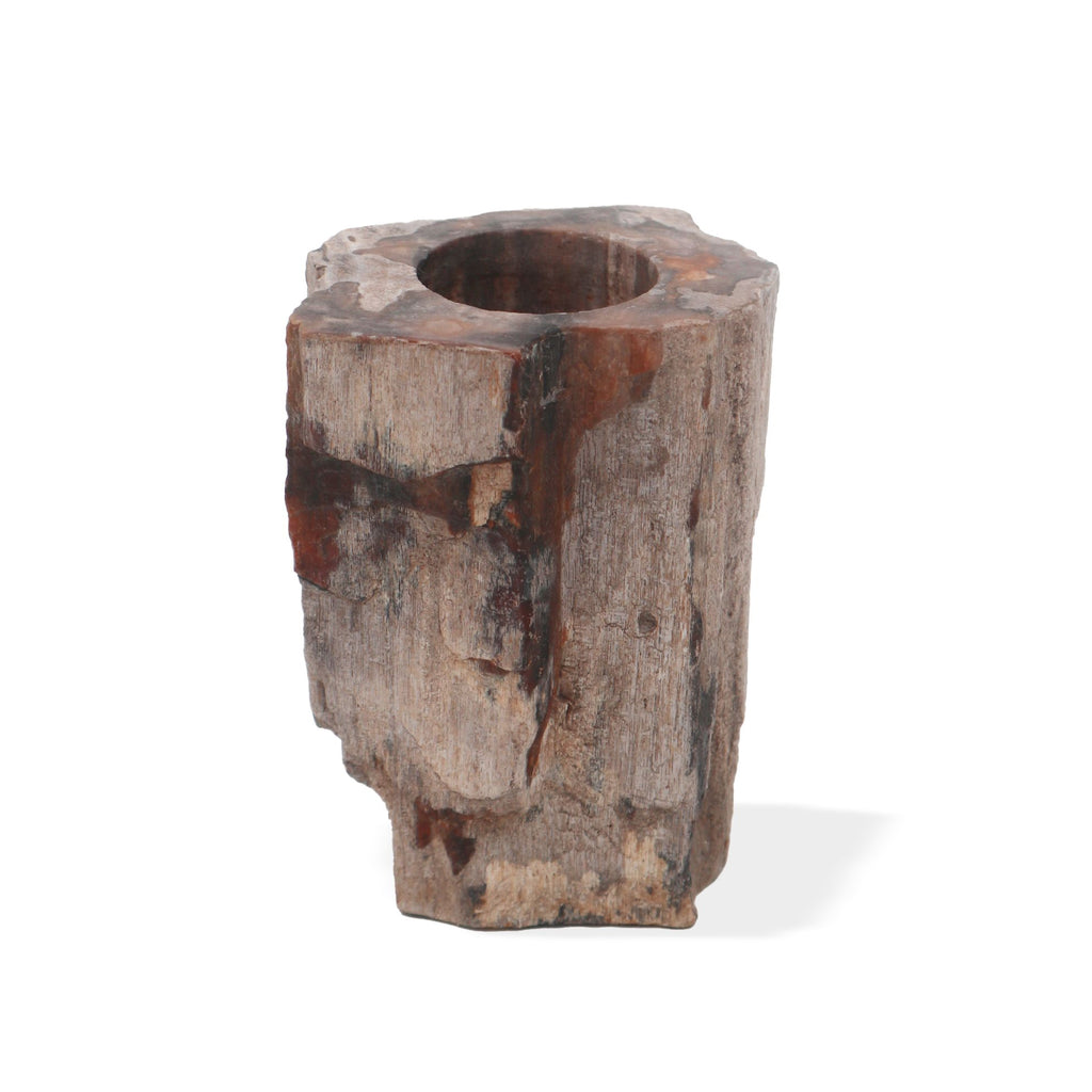 Petrified Wood Candle Holder - Single Tall – view 4
