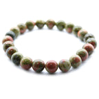 Power Bracelet - Green Jasper Beads 8mm