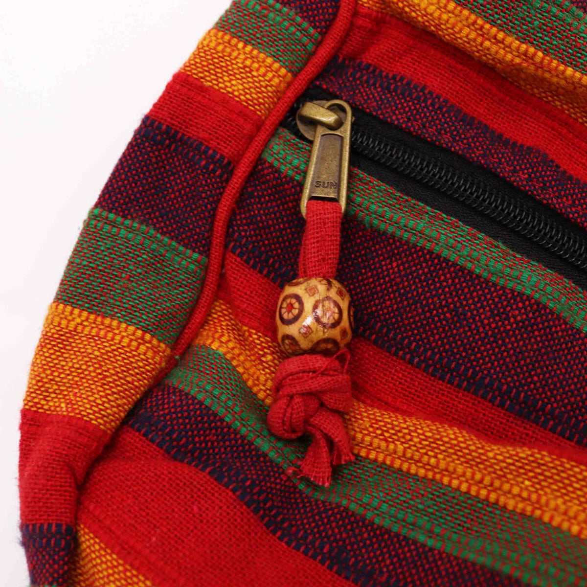 Large Nepal Sling Bag with Adjustable Strap - Sunset Reds – view 2