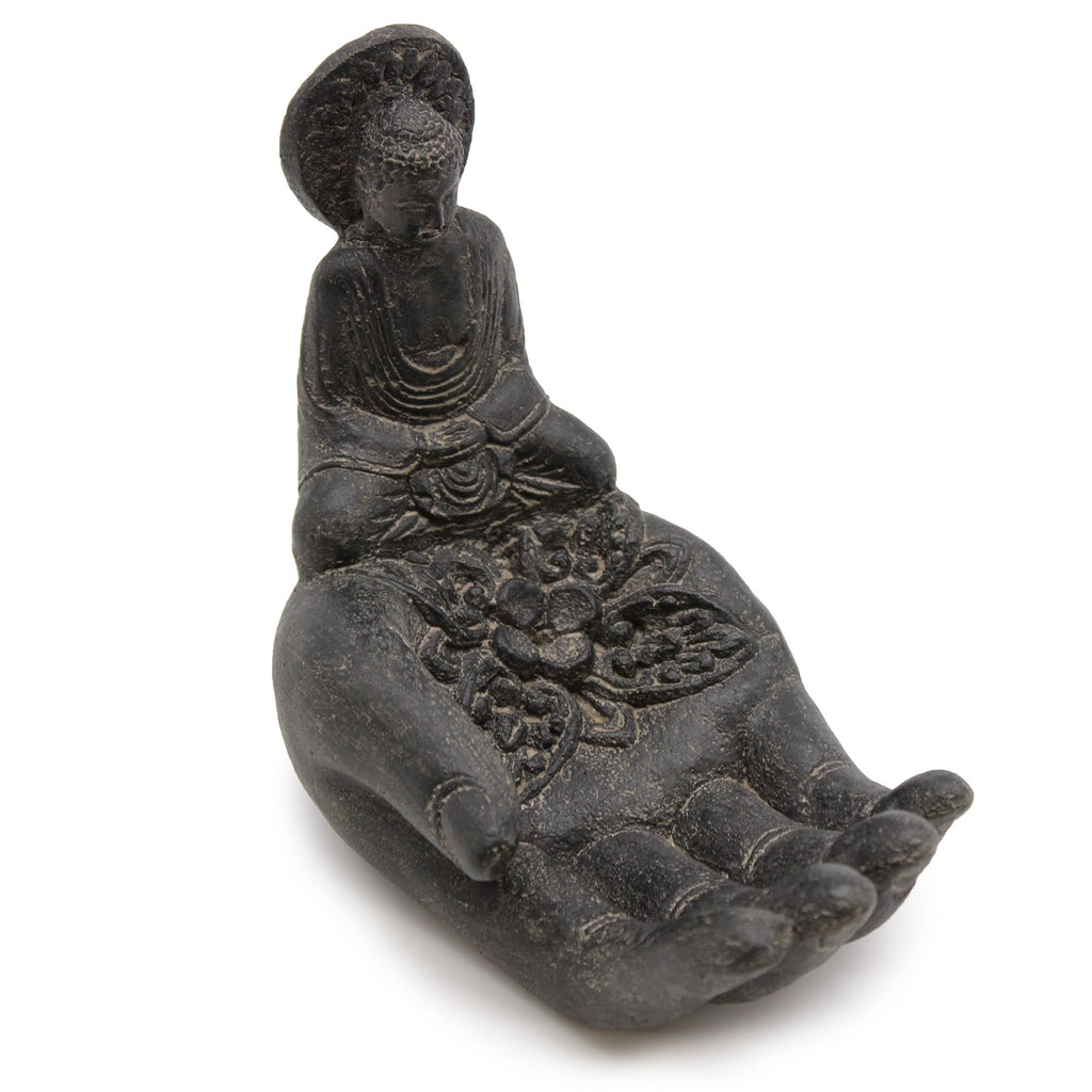 Buddha and Hand Incense Burner in Black – view 3