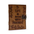Leather Journal, Life Is Better with Friends – 13x18 cm – view 2