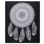 Black and White Cotton Bedspread, Dreamcatcher – view 2