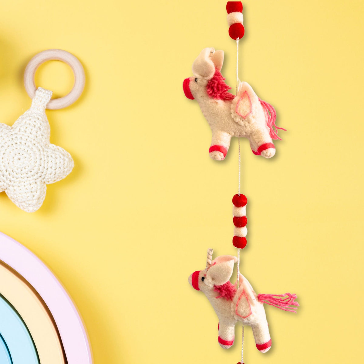 Felt Wall Hanging 110cm - Unicorns – view 4