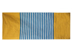 Indian Cotton Rug - Yellow/Blue - 70x174cm