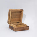 Enamelled Mango Wood Small Square Box 10x10x4.2cm