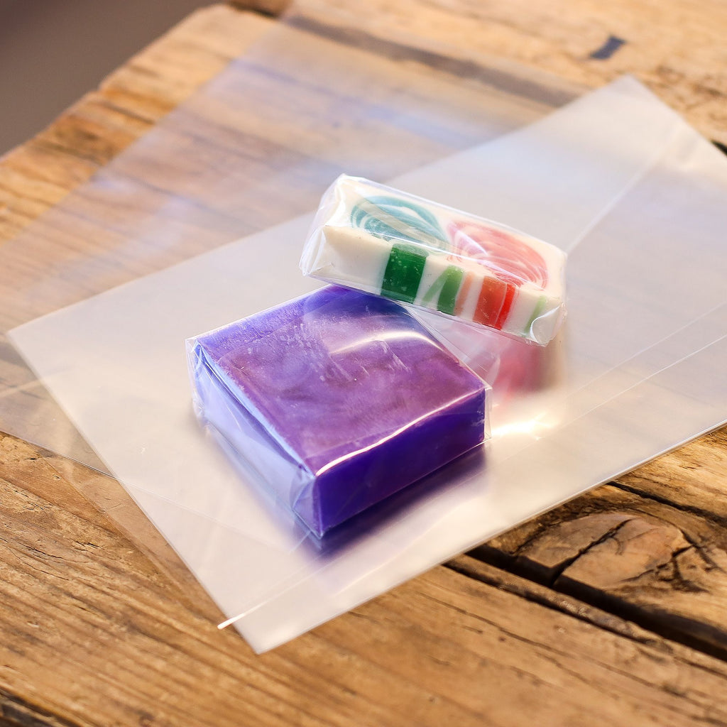 Clear Plastic Soap Wrap Sheets - Large Pack – view 3