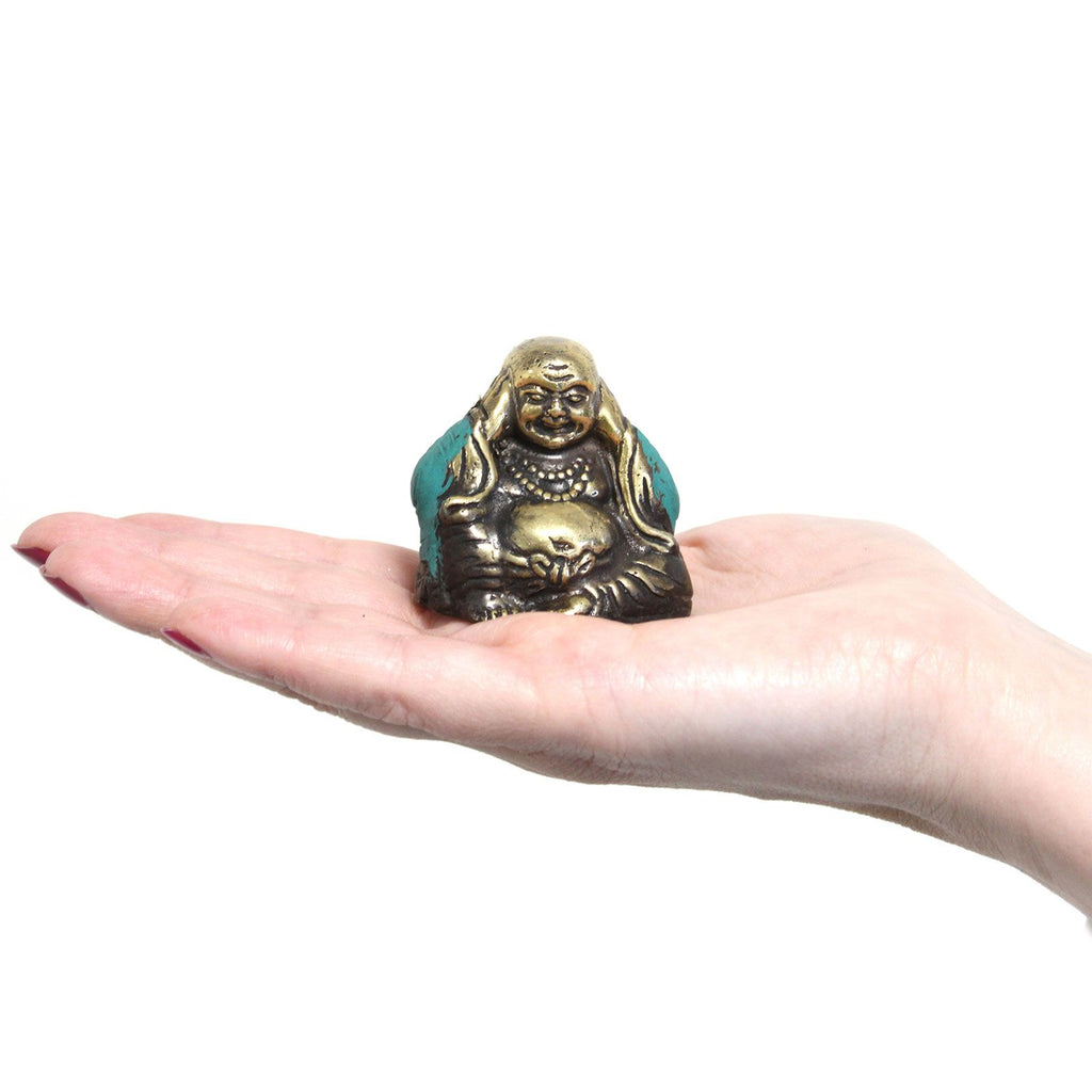 Brass See No Evil Buddha Set of 3