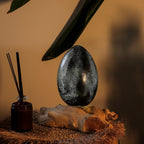 DriftGlow Lamp - Crackle Lava Egg Shade, Grey