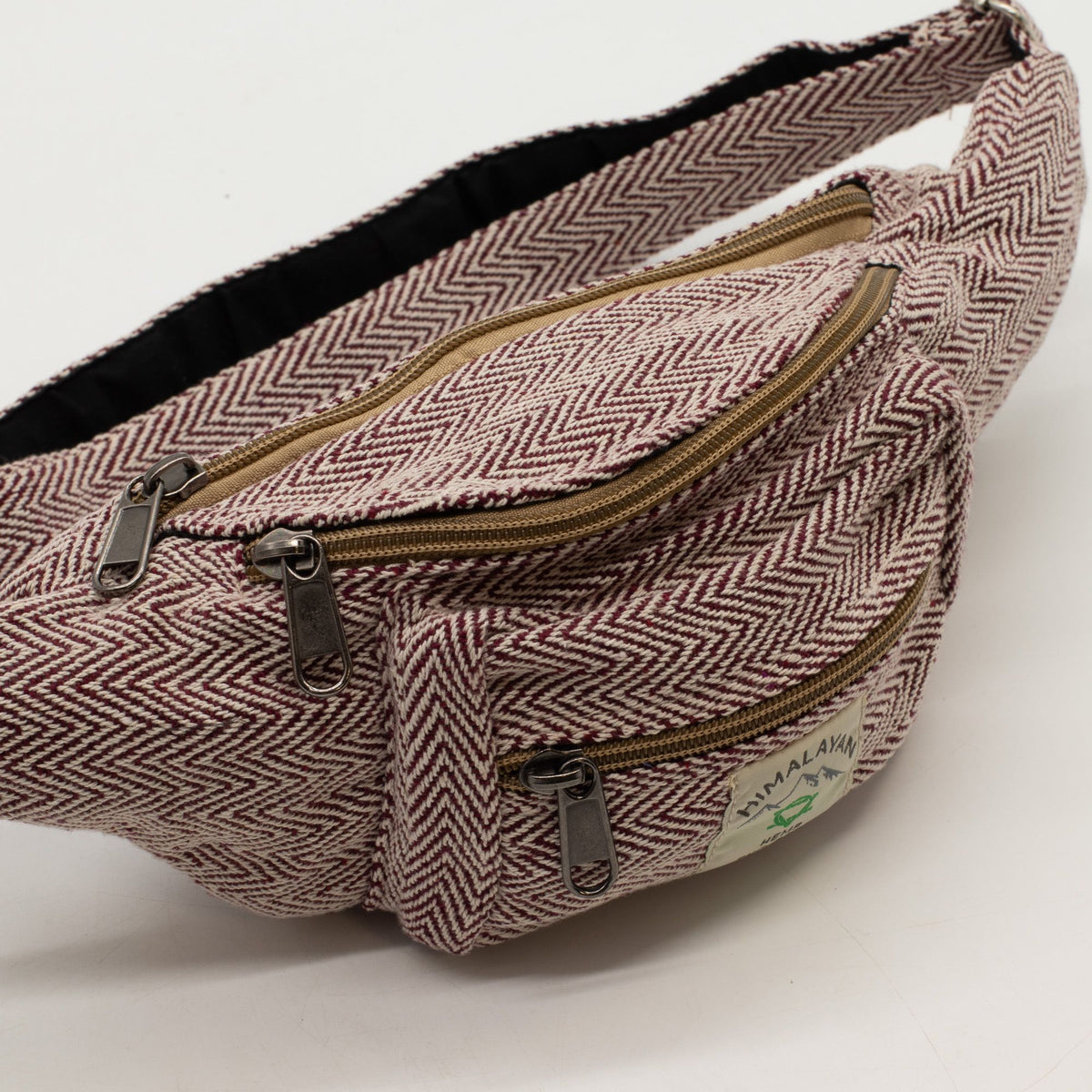 Cotton Hemp Style Belt (or Fanny) Bag - Wine – view 5