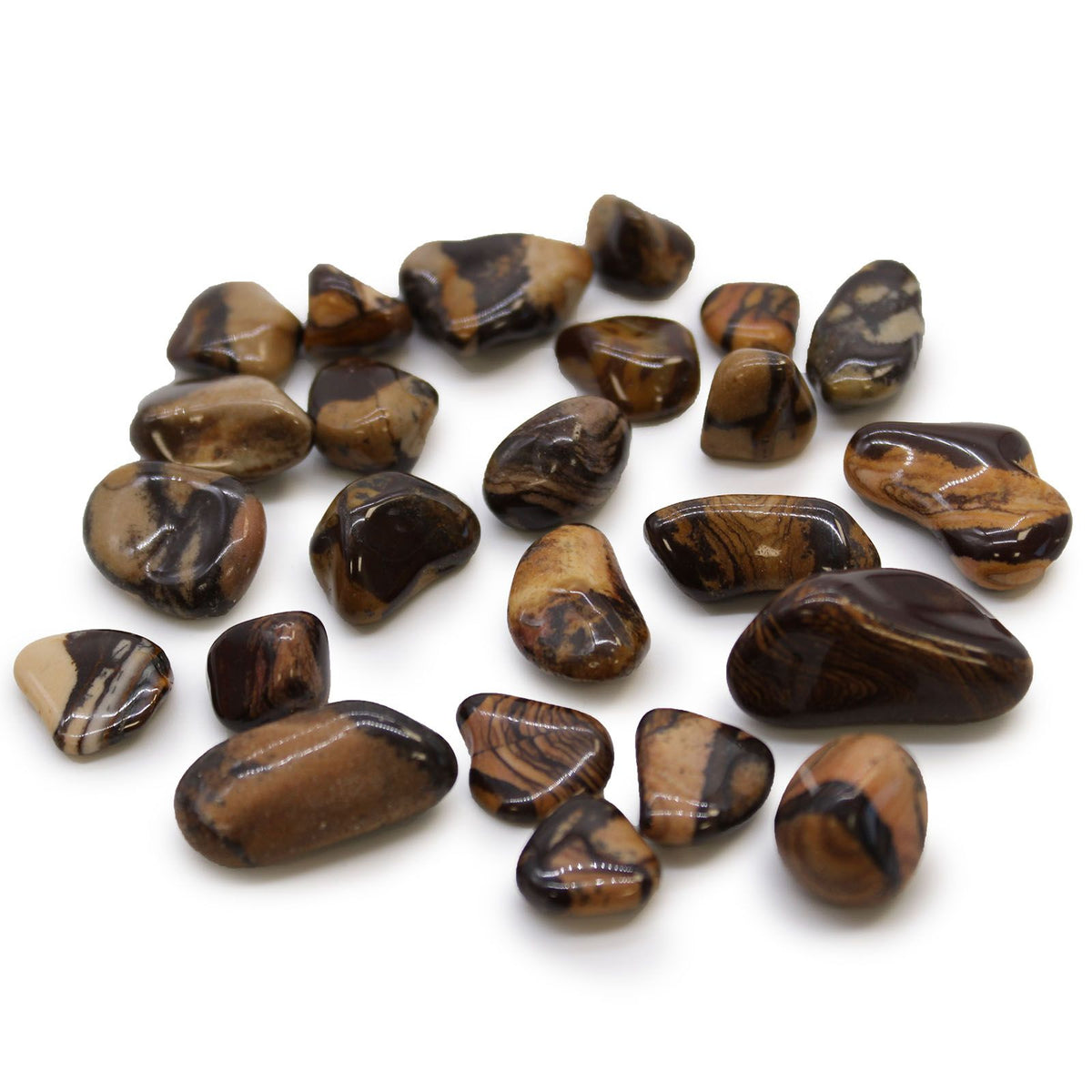 Bag of 24 Small African Tumble Stones - Picture Nguni – view 2